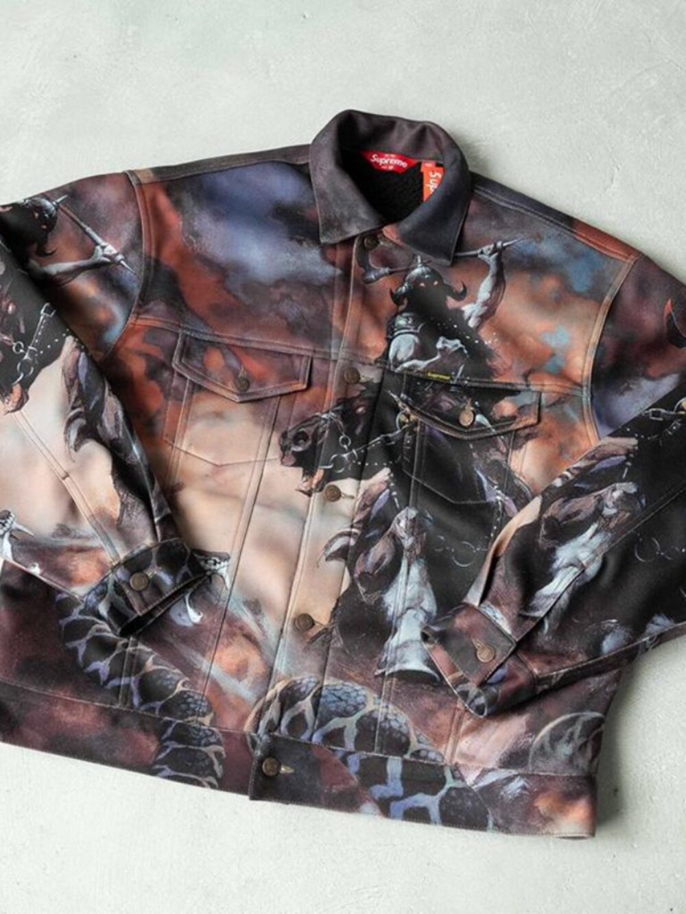 Supreme x Frank Frazetta Knight Trucker Jacket